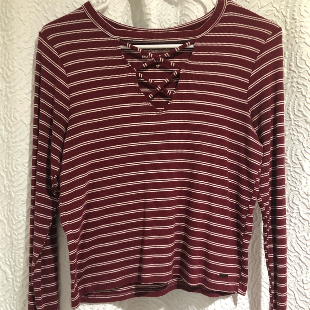 Hollister long sleeve crop top